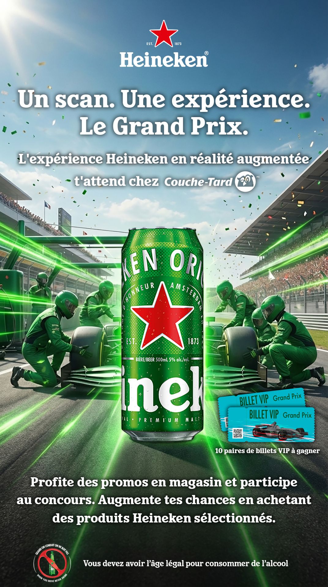 Heineken × Couche-Tard F1 web AR contest — scan-to-experience share image
